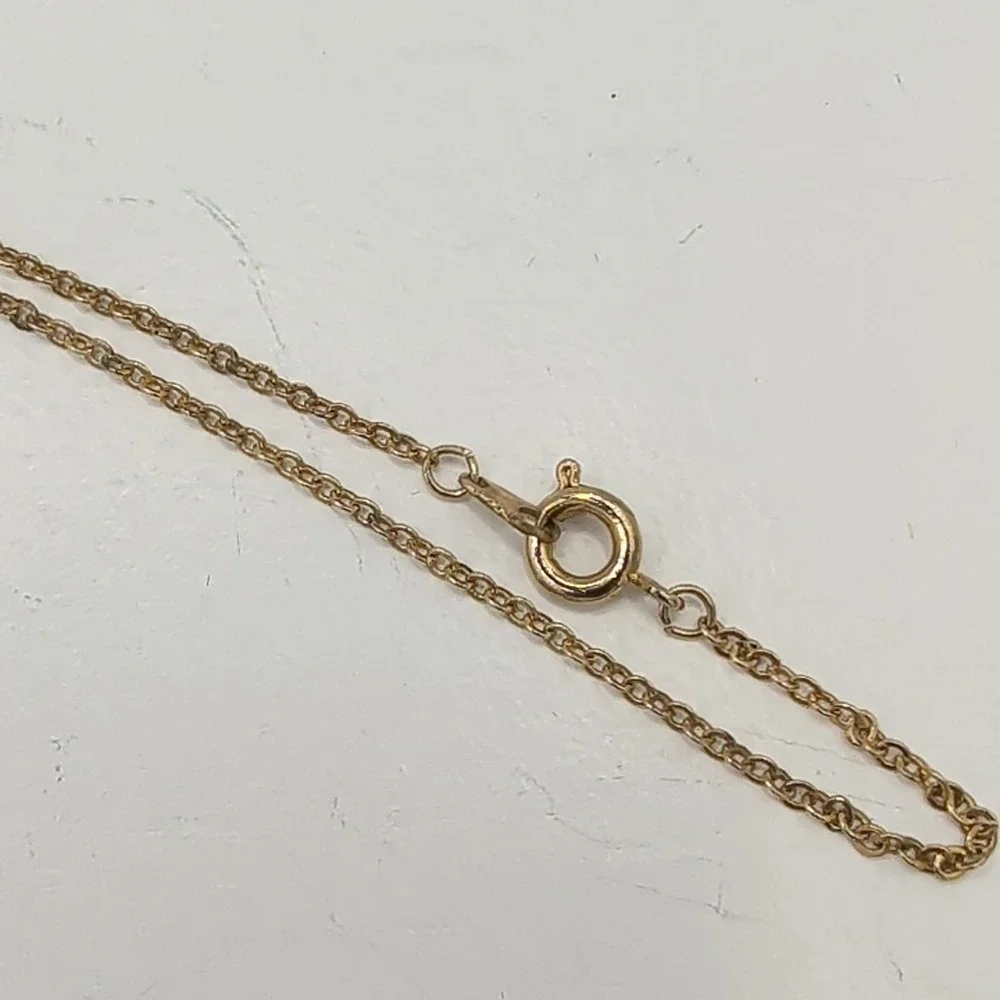 Vintage Gold Tone Faux Pearl Heart Locket Necklace Etched Scroll 18